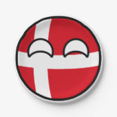 Funny Trending Geeky Denmark Countryball Papieren Bordje (Voorkant)