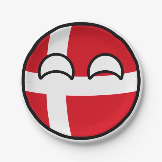 Funny Trending Geeky Denmark Countryball Papieren Bordje (Voorkant)