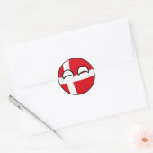 Funny Trending Geeky Denmark Countryball Ronde Sticker (Envelop)