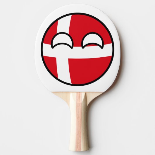 Funny Trending Geeky Denmark Countryball Tafeltennisbatje (Voorkant)