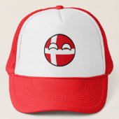 Funny Trending Geeky Denmark Countryball Trucker Pet (Voorkant)