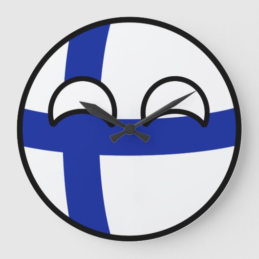 Funny Trending Geeky Finland Grote Klok (Voorkant)
