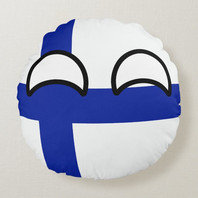 Funny Trending Geeky Finland Rond Kussen (Voorkant)