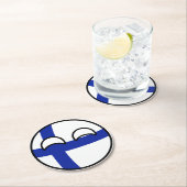 Funny Trending Geeky Finland Ronde Kartonnen Onderzetter (Insitu)