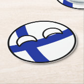 Funny Trending Geeky Finland Ronde Kartonnen Onderzetter (Gebogen)