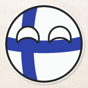 Funny Trending Geeky Finland Ronde Kartonnen Onderzetter