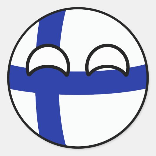 Funny Trending Geeky Finland Ronde Sticker (Voorkant)