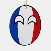 Funny Trending Geeky France Countryball Keramisch Ornament (Rechts)