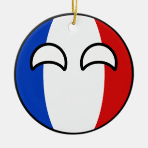 Funny Trending Geeky France Countryball Keramisch Ornament