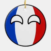 Funny Trending Geeky France Countryball Keramisch Ornament (Achterkant)