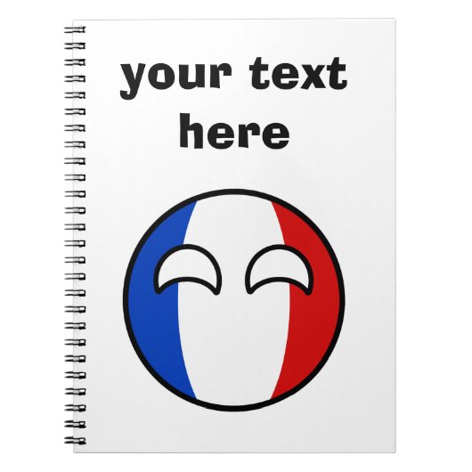 Funny Trending Geeky France Countryball Notitieboek (Voorkant)
