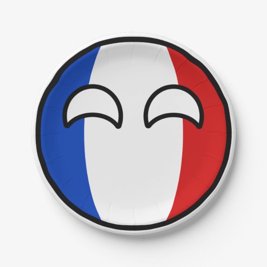 Funny Trending Geeky France Countryball Papieren Bordje (Voorkant)