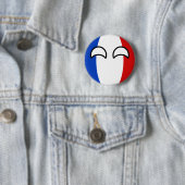 Funny Trending Geeky France Countryball Ronde Button 5,7 Cm (In situ)