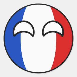 Funny Trending Geeky France Countryball Ronde Sticker