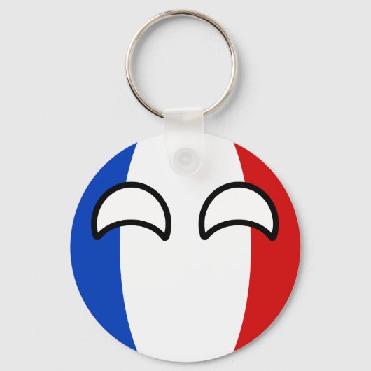 Funny Trending Geeky France Countryball Sleutelhanger (Voorkant)