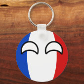 Funny Trending Geeky France Countryball Sleutelhanger (Voorkant)