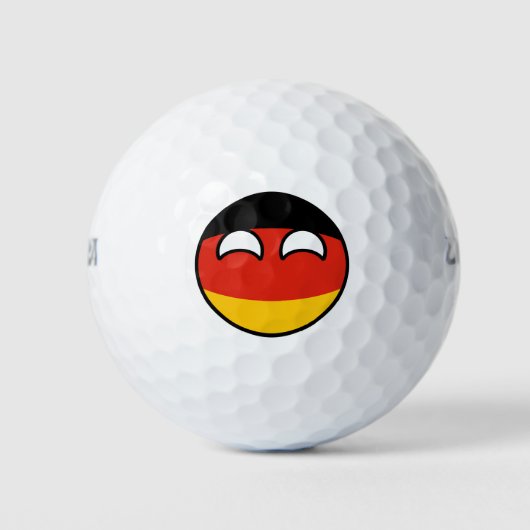 Funny Trending Geeky Germany Countryball Golfballen (Voorkant)