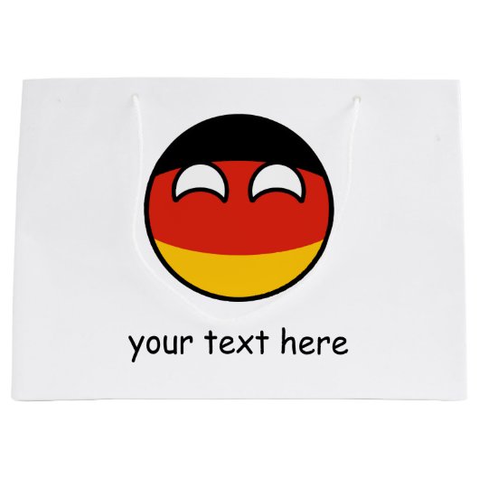 Funny Trending Geeky Germany Countryball Groot Cadeauzakje (Voorkant)