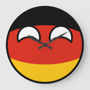 Funny Trending Geeky Germany Countryball Grote Klok