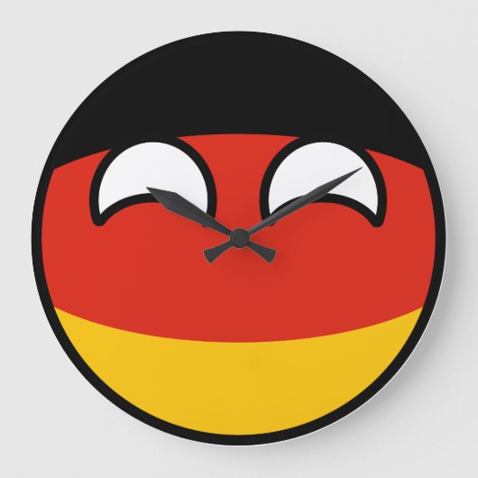 Funny Trending Geeky Germany Countryball Grote Klok (Voorkant)
