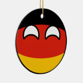 Funny Trending Geeky Germany Countryball Keramisch Ornament (Rechts)