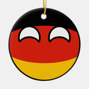 Funny Trending Geeky Germany Countryball Keramisch Ornament