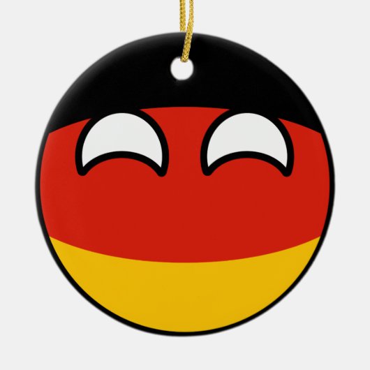 Funny Trending Geeky Germany Countryball Keramisch Ornament (Voorkant)