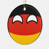 Funny Trending Geeky Germany Countryball Keramisch Ornament (Links)