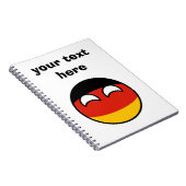 Funny Trending Geeky Germany Countryball Notitieboek (Rechterzijde)