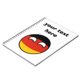 Funny Trending Geeky Germany Countryball Notitieboek (Linkerzijde)