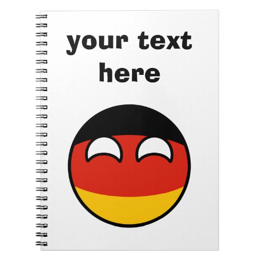 Funny Trending Geeky Germany Countryball Notitieboek (Voorkant)