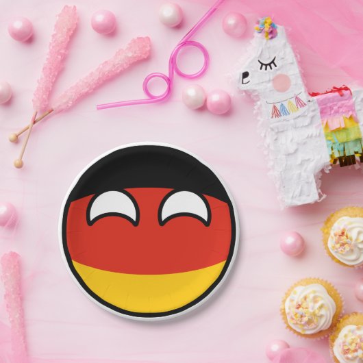 Funny Trending Geeky Germany Countryball Papieren Bordje (Feest)