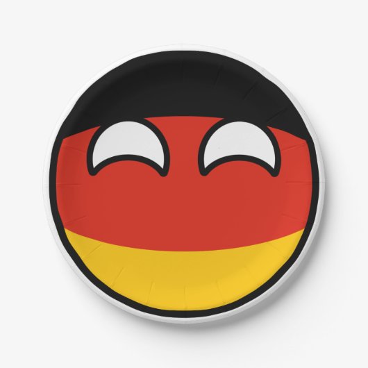 Funny Trending Geeky Germany Countryball Papieren Bordje (Voorkant)