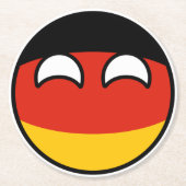 Funny Trending Geeky Germany Countryball Ronde Kartonnen Onderzetter (Voorkant)