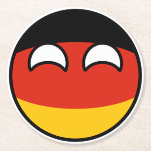 Funny Trending Geeky Germany Countryball Ronde Kartonnen Onderzetter