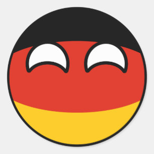 Funny Trending Geeky Germany Countryball Ronde Sticker
