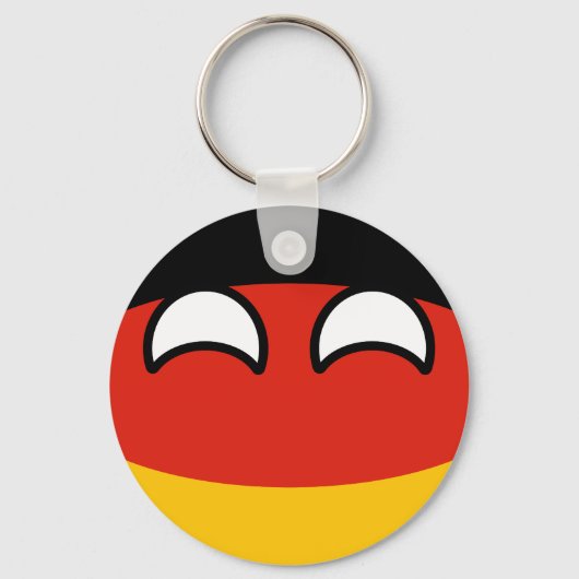 Funny Trending Geeky Germany Countryball Sleutelhanger (Voorkant)