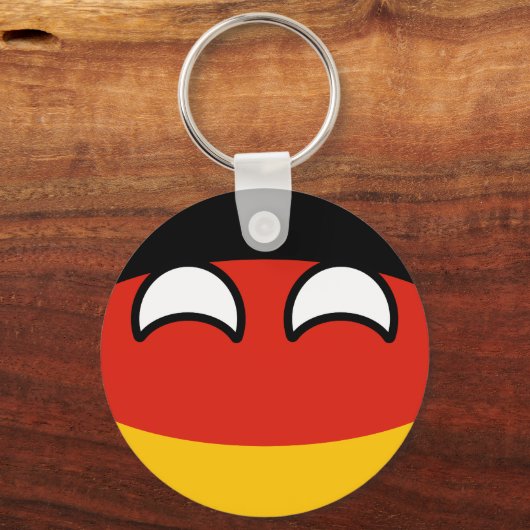 Funny Trending Geeky Germany Countryball Sleutelhanger (Voorkant)