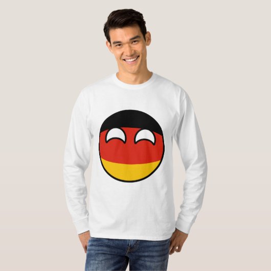 Funny Trending Geeky Germany Countryball T-shirt (Voorkant volledig)