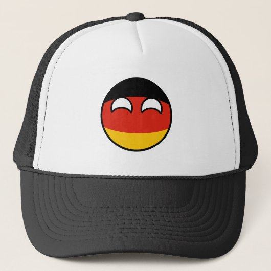 Funny Trending Geeky Germany Countryball Trucker Pet (Voorkant)