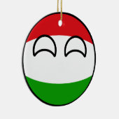 Funny Trending Geeky Hungary Countryball Keramisch Ornament (Rechts)