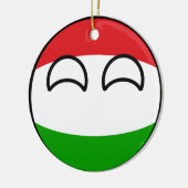 Funny Trending Geeky Hungary Countryball Keramisch Ornament (Links)