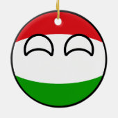 Funny Trending Geeky Hungary Countryball Keramisch Ornament (Achterkant)