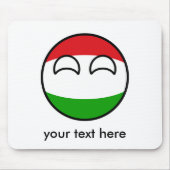 Funny Trending Geeky Hungary Countryball Muismat (Voorkant)
