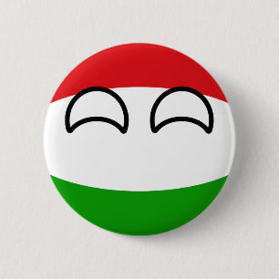 Funny Trending Geeky Hungary Countryball Ronde Button 5,7 Cm