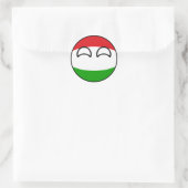 Funny Trending Geeky Hungary Countryball Ronde Sticker (Tas)
