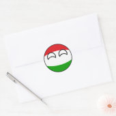 Funny Trending Geeky Hungary Countryball Ronde Sticker (Envelop)