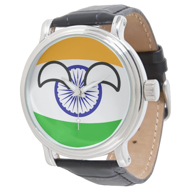Funny Trending Geeky India Countryball Horloge (Gekanteld)
