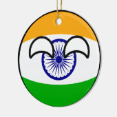 Funny Trending Geeky India Countryball Keramisch Ornament (Links)
