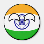 Funny Trending Geeky India Countryball Magneet (Voorkant)